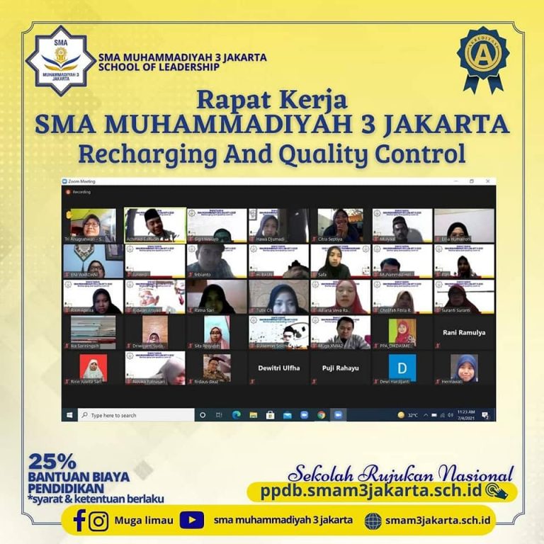 Rapat Kerja SMA Muhammadiyah 3 Jakarta